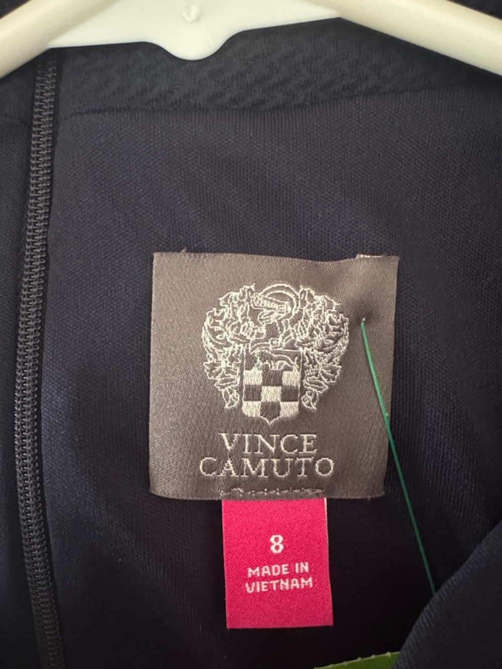 Vince Camuto Navy Mini Dress with White Trim - Picture 4 of 6